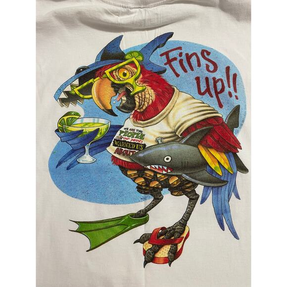 Caribbean Soul XL White Vintage 1998 Parrot Graphic Tee Made in USA - Picture 9 of 12